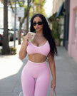 Aura Sports Bra - Blush Pink
