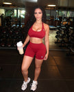 LuxeFit Shorts - Cherry Red
